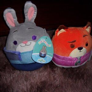 Disney Zootopia 2 Judy Hopps and Nick Wilde Squishmallow set New